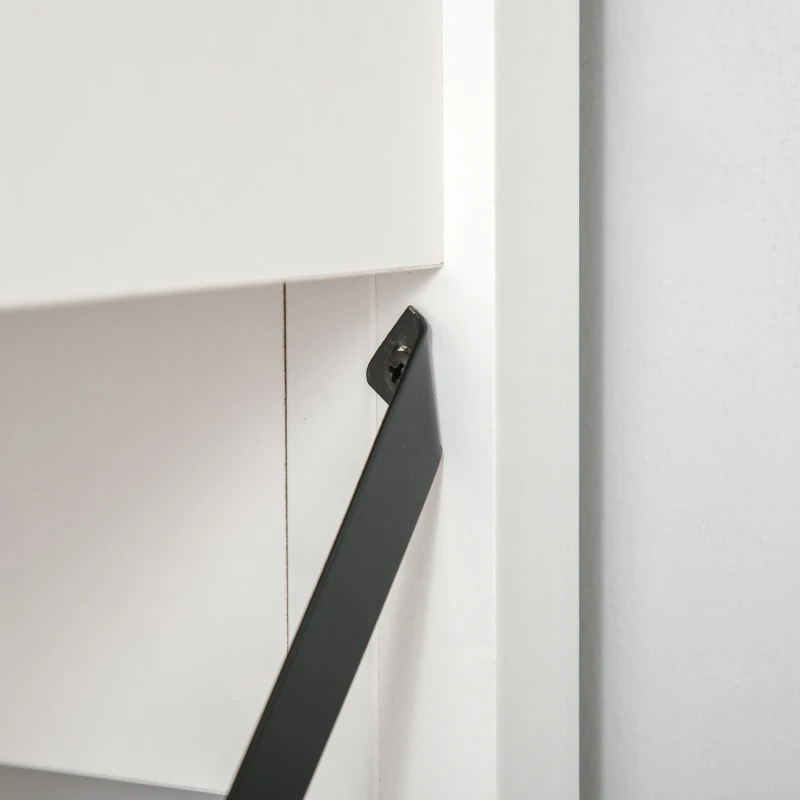 HOMCOM Computer Desk W/ Hutch, Home Office Desk W/ Storage Cabinet, White