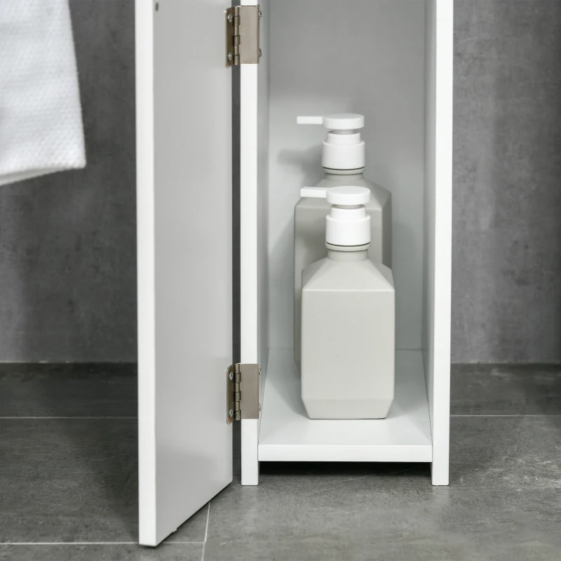 kleankin Bathroom Storage Cabinet with Open Shelves, White