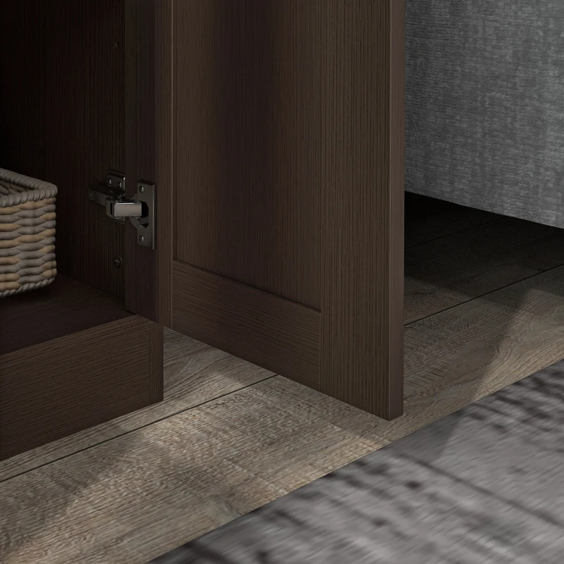 HOMCOM Storage Cabinet w/ Adjustable Shelves, Pantry, Coffee