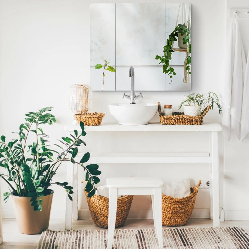 kleankin Wall Mounted Mirror Cabinet, Bathroom Medicine Cabinet with Mirror, 3 Doors and Adjustable Shelves, White