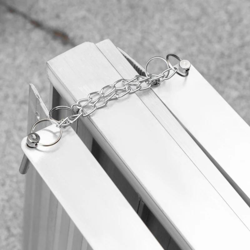 HOMCOM Textured Aluminum Folding Wheelchair Ramp, 6'