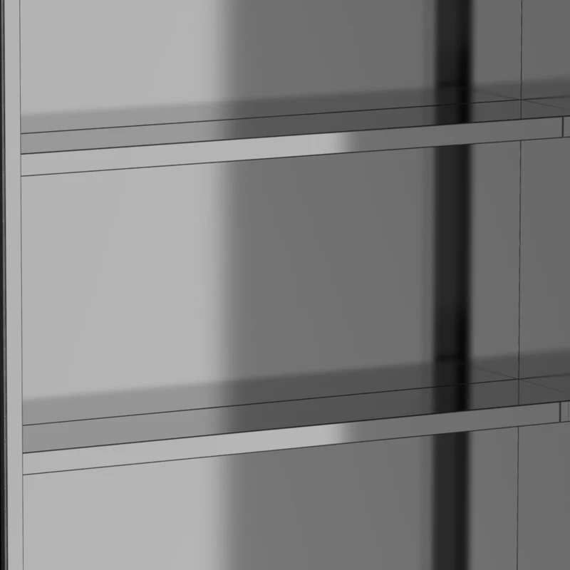 kleankin Bathroom Mirrored Cabinet, 24"x26" Stainless Steel Frame Medicine Cabinet, Wall-Mounted Storage Organizer with Double Doors, Silver