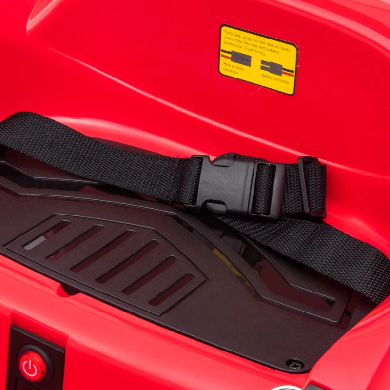 Aosom 12V Kids Bumper Car, 360° Rotation Electric Ride On Car, Twins Motor Battery Powered Toy, w/ Parent Remote Control, Safety Belt, Colorful LED Lights,, Red