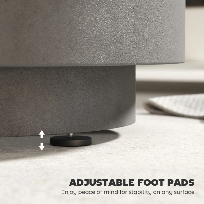 Outsunny 2.6 Gal Outdoor Side Table, 3-In-1 Concrete Cooler Bar Table with Storage, Removable Ice Bucket and Lid, Gray