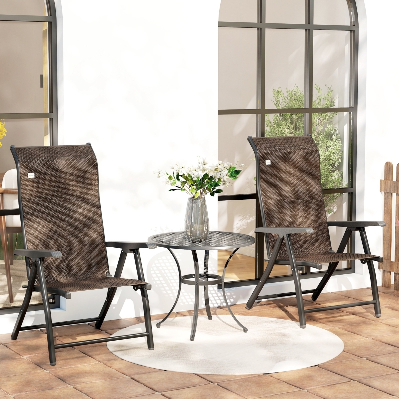 rattan outdoor folding chair