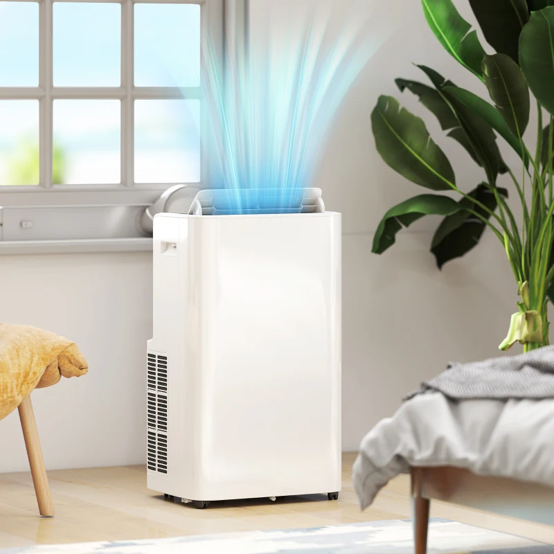HOMCOM 12000 BTU Portable Air Conditioner with Remote Control, Free Standing AC Unit with Built-in Cool, Dehumidifier, Fan Modes for Room Up to 550 Sq.Ft., 24 Hour Timer, Window Installation Kit