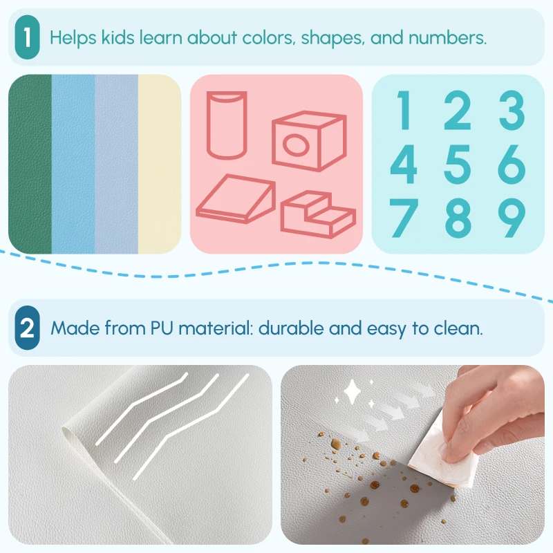 Qaba Foam Climbing Blocks for Toddlers, Kids Modular Play Set for Baby Children, Soft Play Equipment for Crawling Sliding, Easy-to-clean Safe DIY Creative, Multicolor