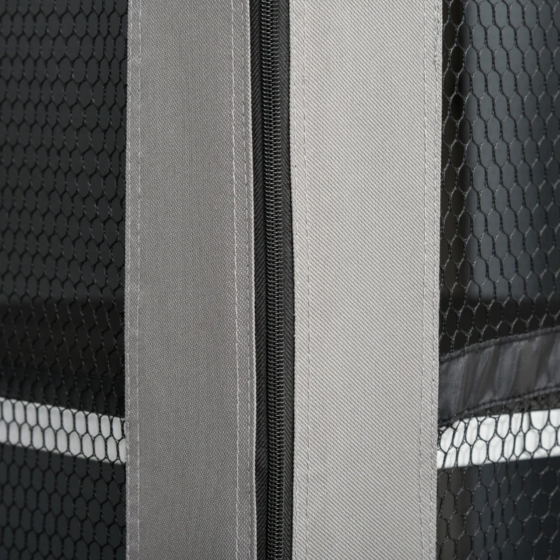 PawHut 79"H Cat House Kitten Enclosure Mesh Playpen Steel Frame with 3 Platforms, 2 Doors and 4 Sandbags for Stability, Indoor/Outdoor