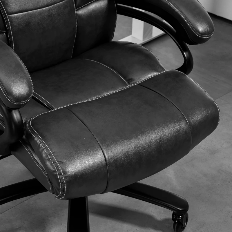 Vinsetto Big and Tall Office Chair, 400 lbs, Executive Comfy Computer Chair with PU Leather, Swivel Wheels, Black