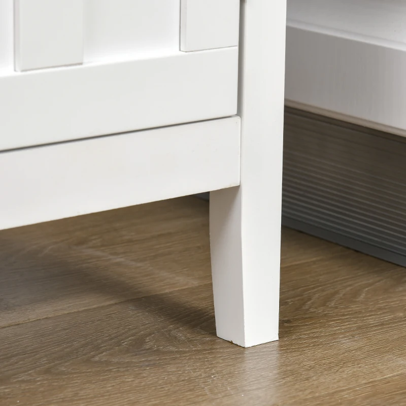 HOMCOM Sideboard Buffet Server Storage Cabinet Console Table with 2 Doors and Adjustable Shelves for Kitchen & Dining Room, White