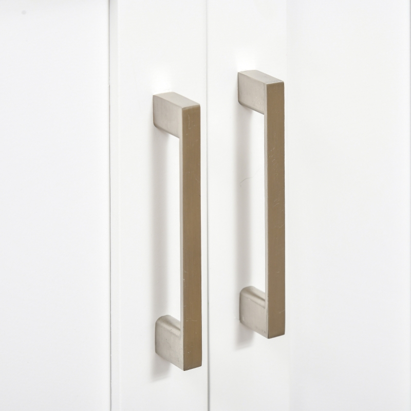 HOMCOM Sideboard Buffet Server Storage Cabinet Console Table with 2 Doors and Adjustable Shelves for Kitchen & Dining Room, White