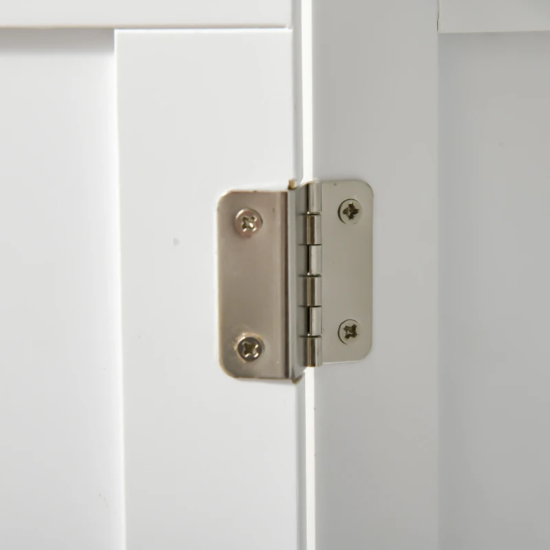 HOMCOM Sideboard Buffet Server Storage Cabinet Console Table with 2 Doors and Adjustable Shelves for Kitchen & Dining Room, White