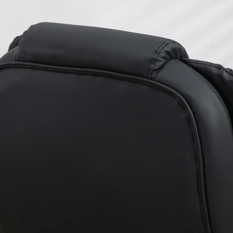 HOMCOM Executive Massage Chairs Heated High Back Reclining Office Chair Swivel Leather Adjustable Vibrating Furniture Black