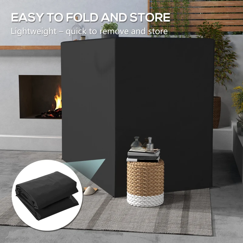 Outsunny 600D Oxford 3-Seater Patio Swing Cover Outdoor Swing Chair Cover Rain Protection Waterproof Anti-UV, Dark Gray