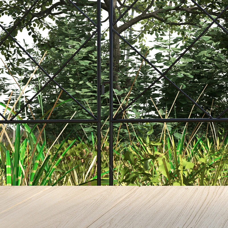 Outsunny 4 Pack Garden Fencing for Yard, Decorative Fence Panels as Animal Barrier and Flower Edging, Swirls
