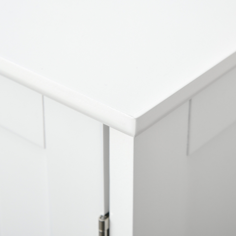 kleankin Bathroom Vanities, Bathroom Sink Cabinets with U-Shape Cut-Out and Adjustable Internal Shelf, White