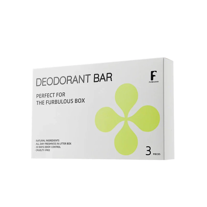 3-Piece Set Deodorant Bar for Litter Box Odor Removal, Natural Ingredients, Suitable for Cats, Dogs and Other Pets, 12" L x 10" W x 0.75" H, White