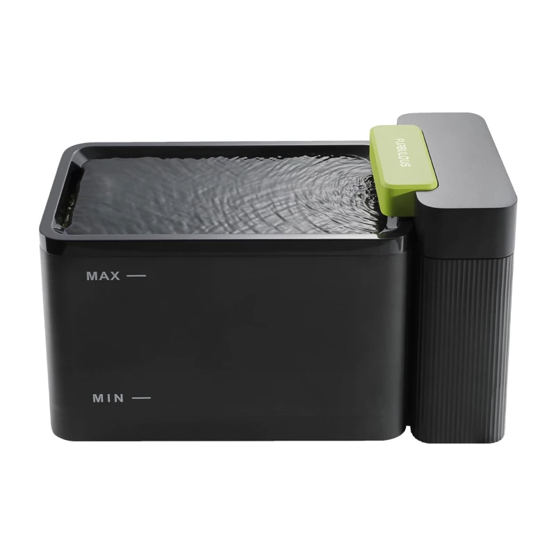 3.3L Automatic Cat Water Fountain with Ultrafiltration Tech, Ultra-Quiet Operation, BPA-Free Dual Modes, Indicator Lights, 12.5" L x 8" W x 7" H, Gray