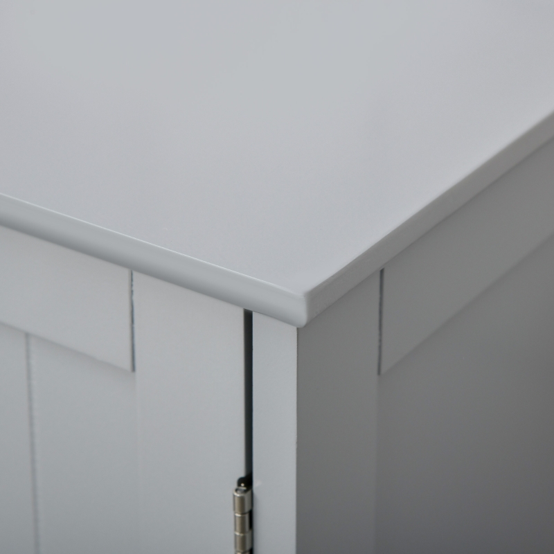 kleankin Bathroom Vanities, Bathroom Sink Cabinets with U-Shape Cut-Out and Adjustable Internal Shelf, Gray