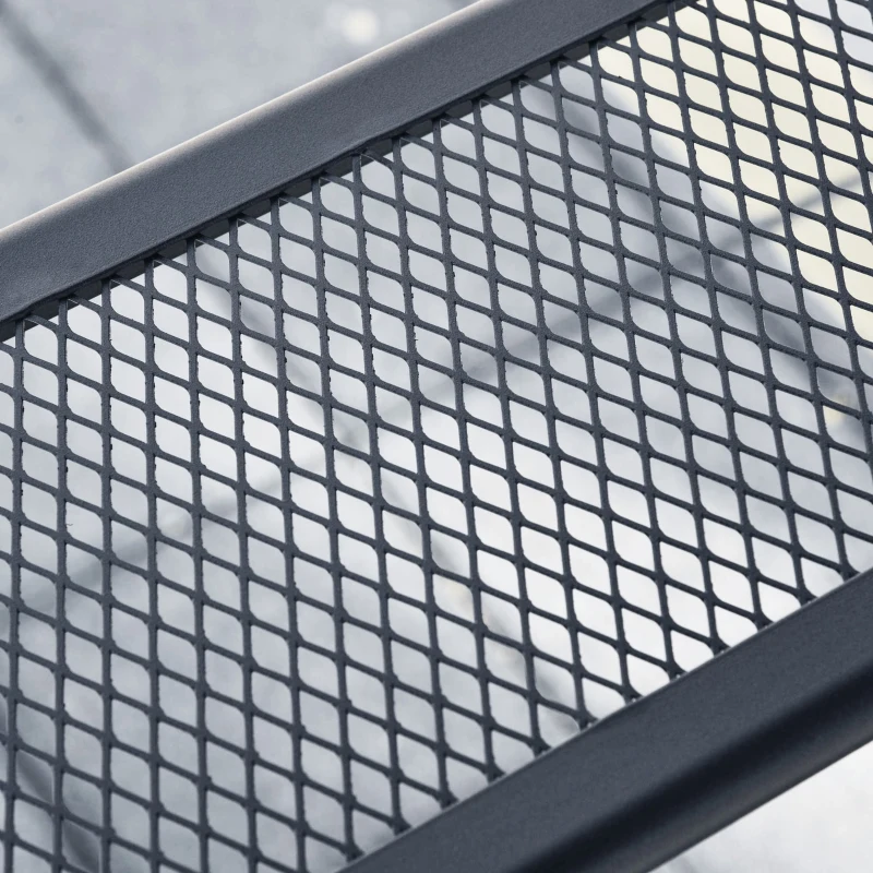 Outsunny 8' x 5' Grill Gazebo with Double Roof, Outdoor BBQ Canopy Gazebo with 2 Side Shelves for Patio Yard Garden Gray