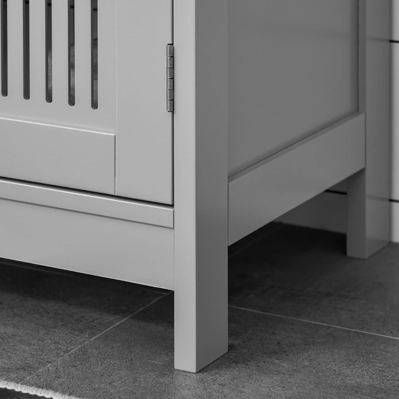 kleankin Under Sink Pedestal Storage Bathroom Cabinet, Gray