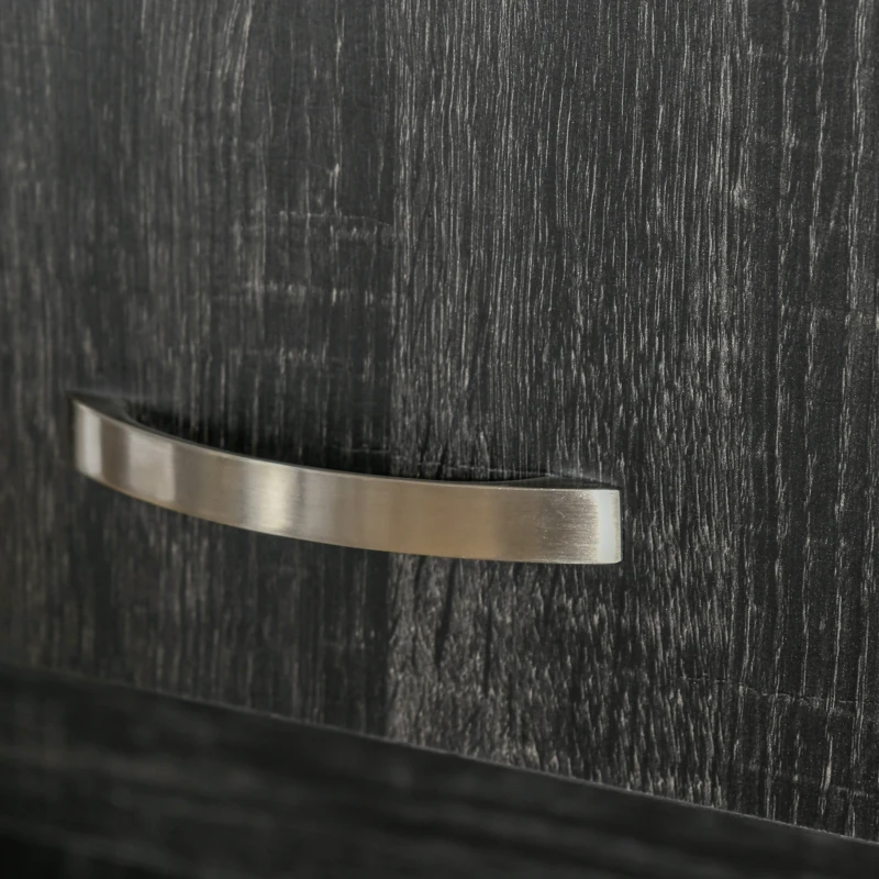 HOMCOM 71" Kitchen Buffet with Hutch, Freestanding Kitchen Cabinet with Doors, Drawers, Microwave Counter, Black