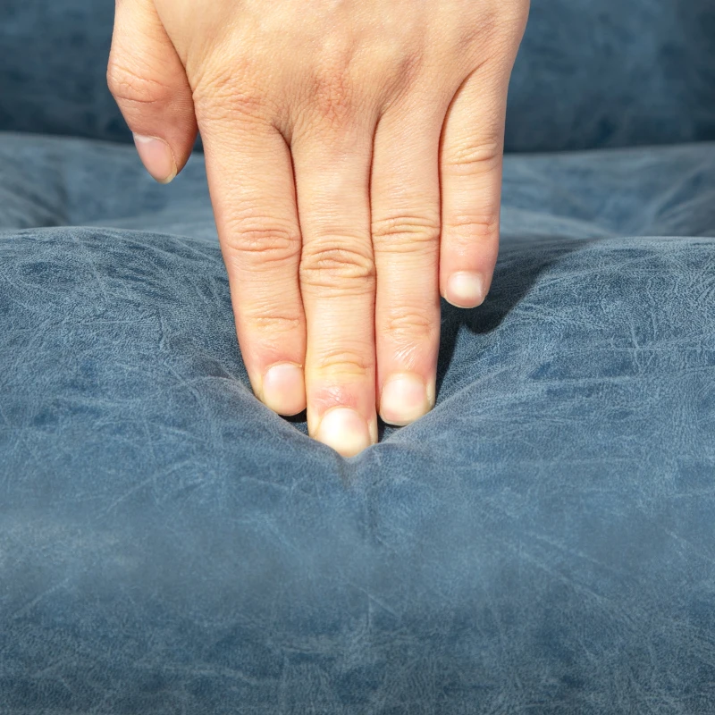 HOMCOM Massage Office Chair, Heated Reclining Computer Chair with 6 Vibration Points, Armrest and Remote, Blue