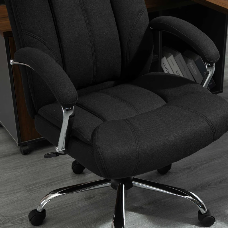 Vinsetto High Back Home Office Chair, Computer Desk Chair with Lumbar Back Support and Adjustable Height, Black