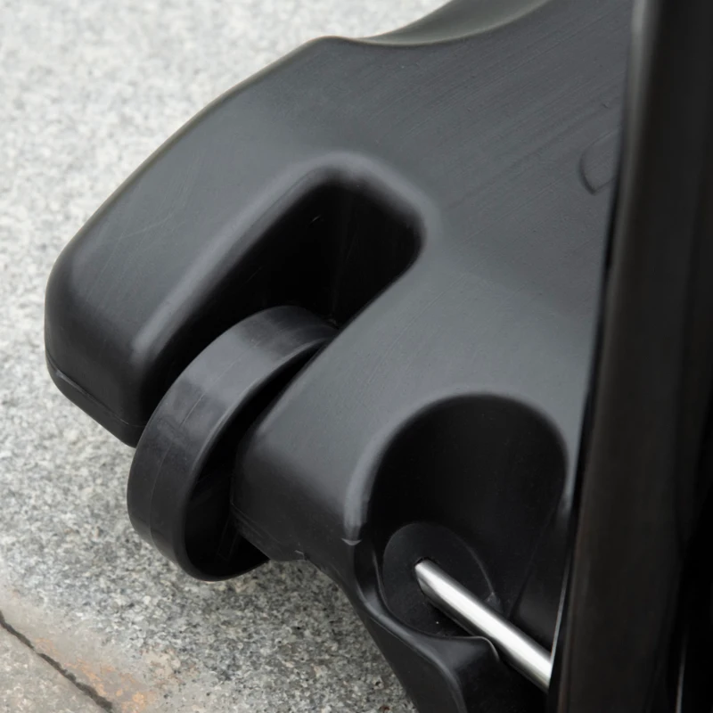 HOMCOM 7-8.5ft Basketball Hoop, Freestanding Basketball System with 27.5" Shatterproof Backboard and Wheels, Black