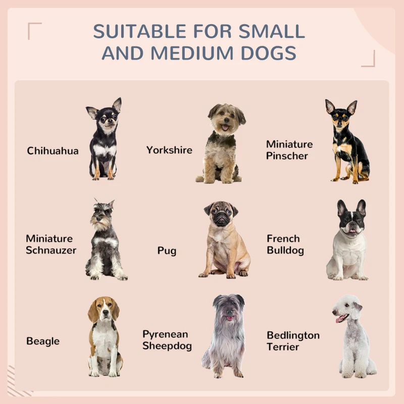 PawHut Outdoor Dog House Extendable Wicker Dog Bed with Soft Cushion Washable Cover, for Small and Medium Dogs, Cream White