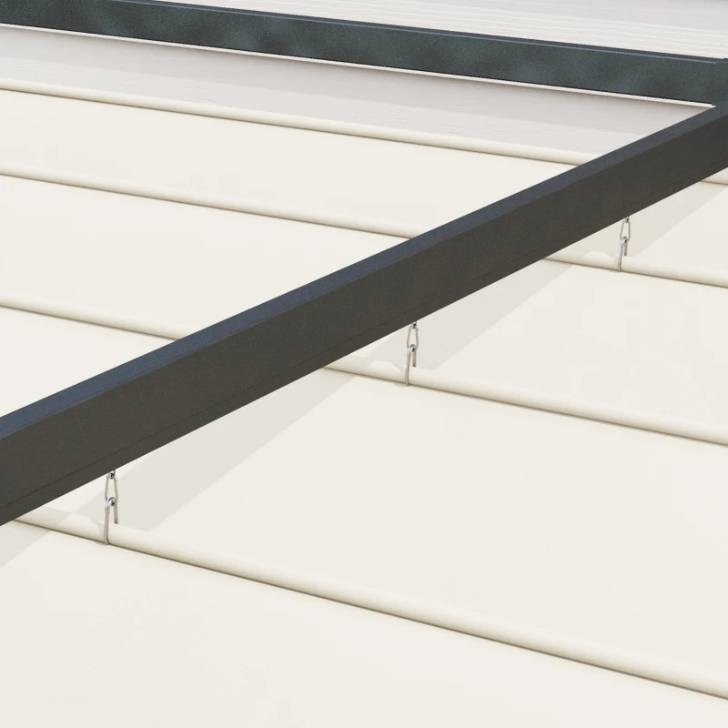 Outsunny 10' x 7' Patio Pergola with Retractable Canopy, Outdoor Sun Shelter, Yard Shade, Cream White