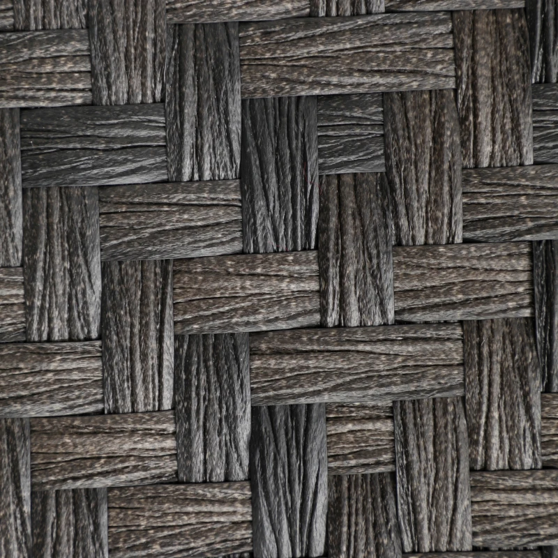 Outsunny Rattan Folding Outdoor Lounger Chair Recliner with 5-Level Adjustable Backrest, Wheels for Garden, Patio, Mixed Brown