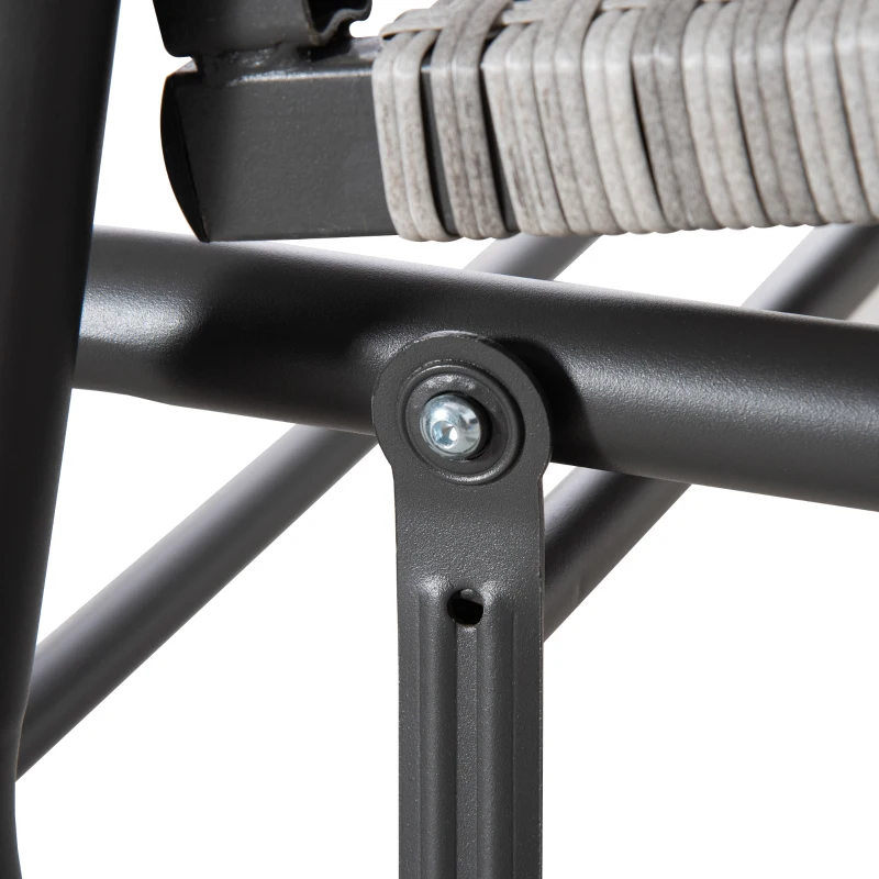 Outsunny 2 Seater Wicker Outdoor Glider Bench, Patio Swing Garden Bench, Garden Loveseat Rocking Chair, w/ Extra Wide Seat, Curved Backrest for Backyard, Poolside, Lawn, Mixed Grey