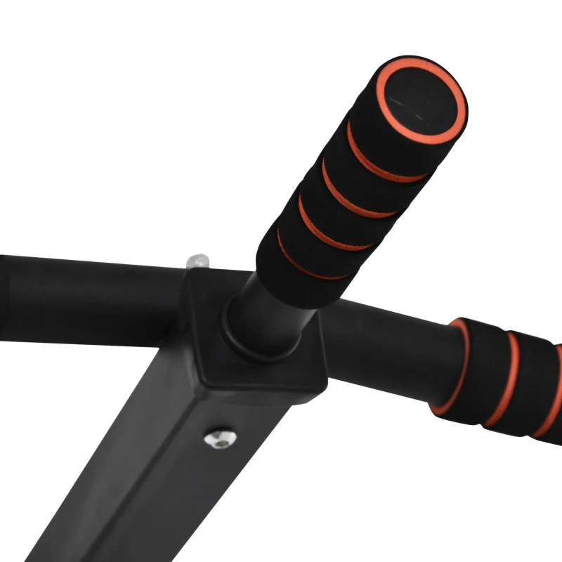 Soozier Pull Up Bar Wall Mount Chin Up Bar, Upper Body Strength Training Station with Non-Slip Foam for Home Gym, Black