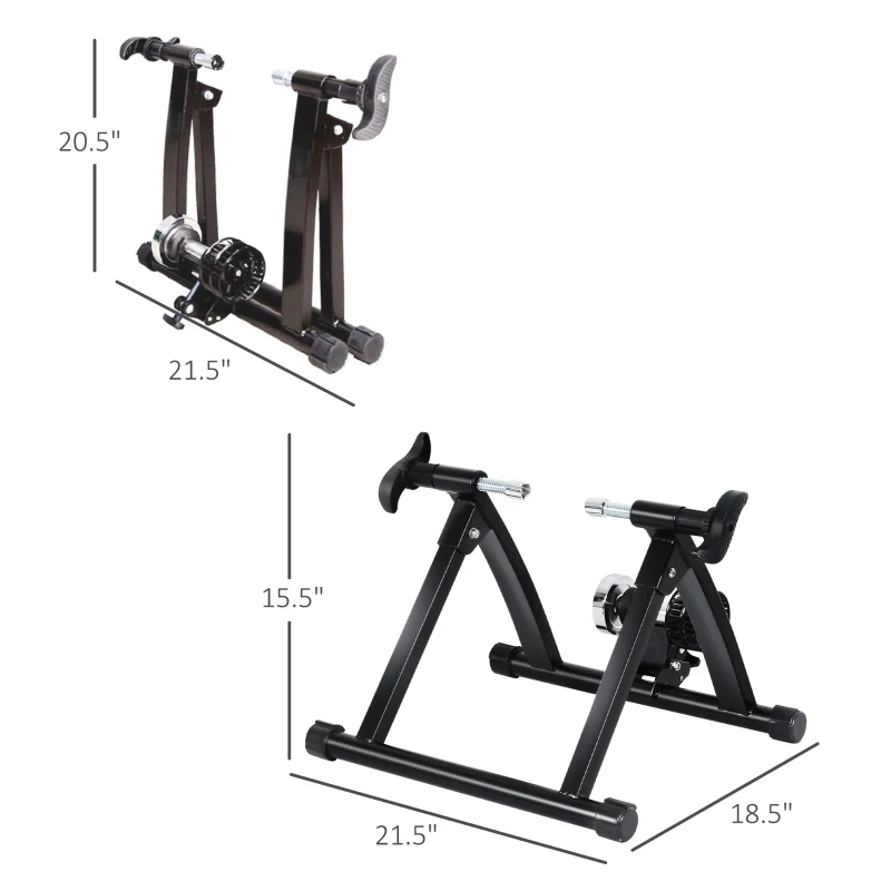Soozier Bike Trainer Foldable Bicycle Trainer Stand for Indoor Cycling , Stationary Bicycle Stand for Riding Exercise, Fit 26-28" & 700C Wheels, Weight Capacity: 330lbs