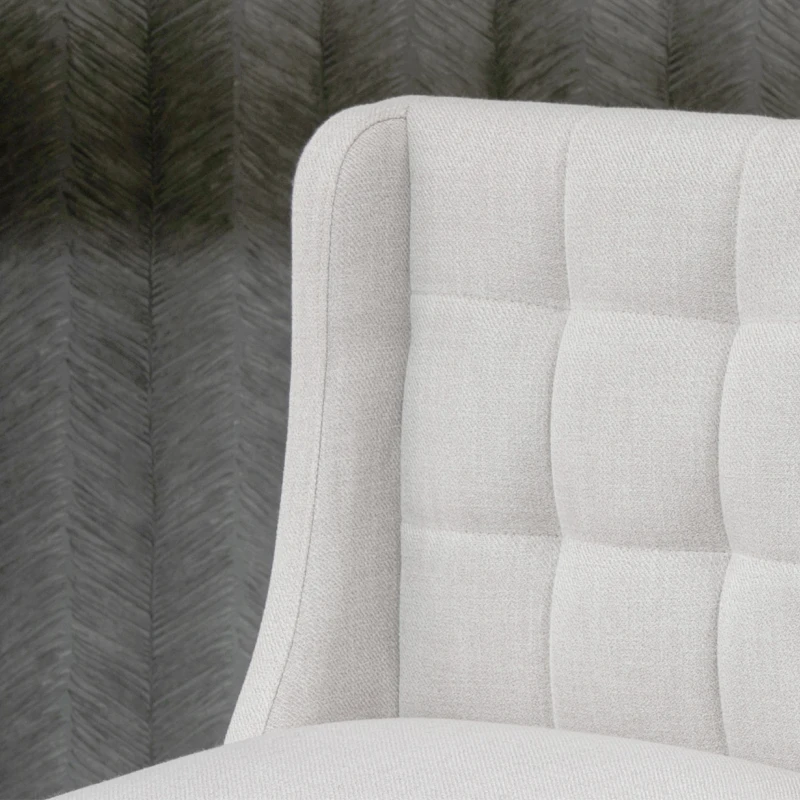 HOMCOM Modern Bar Stools, Tufted Upholstered Barstools, Pub Chairs with Back, Rubber Wood Legs for Kitchen, Dinning Room, Set of 2, Beige