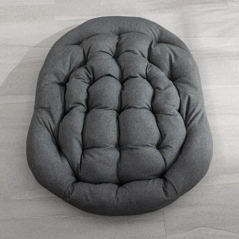 Outdoor Rattan Rocking Chair with Padded Cushion, Hand-Woven Recliner, Ergonomic Design, Steel Frame, 44" L x 37" W x 31.5" H, Gray