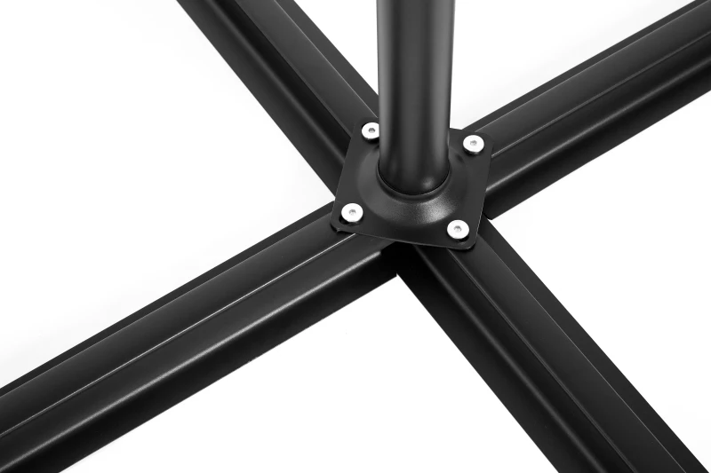 10ft Offset Hanging Market Patio Umbrella with Easy Tilt Adjustment, Polyester Shade, 8 Steel Ribs, 116" L x 116" W x 98.5" H, Light Green