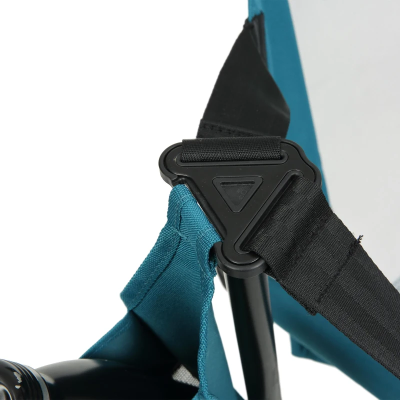 Steel Folding Hammock Camping Chair with Triangle Cross Bracket, Portable Rocking Chair with Adjustable Straps, 35"L x 38"W x 42"H, Blue