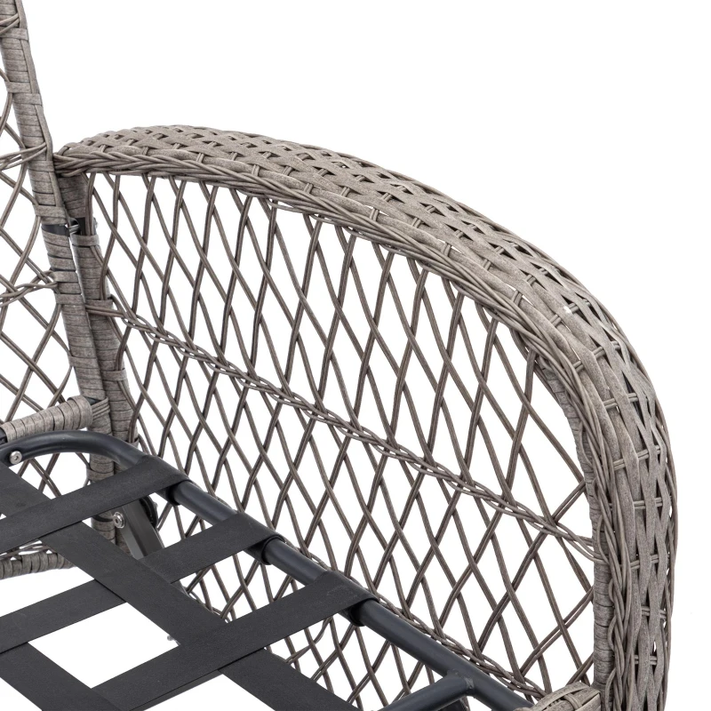 3-Piece Outdoor Swivel Rocker Patio Chairs Set with Tempered Glass Coffee Table, 360° Rocking Conversation Set with Thick Cushions, 29" L x 25" W x 34" H, Grey