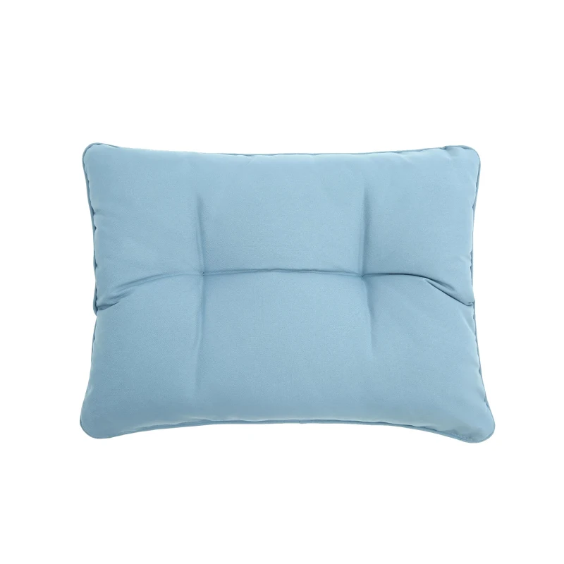 3-Piece Outdoor Rocking Rattan Chair Set with Steel Frame, Includes Table and Cushions, 29" L x 25.5" W x 31" H, Blue