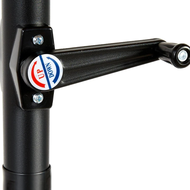 9ft Outdoor Patio Umbrella with Push Button Tilt and Crank, 6 Steel Ribs, Market Umbrella for Pool, Garden, 104" L x 104" W x 98.5" H, Khaki