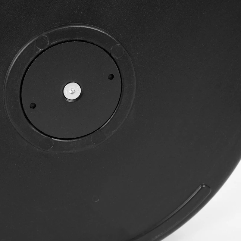 Round Patio Umbrella Base with High-Density Polyethylene Plastic, Fits Various Umbrellas with Adjustable Knobs, 21.5" L x 21.5" W x 12.5" H, Black