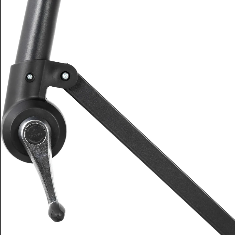 10ft Offset Hanging Market Patio Umbrella with Polyester Shade, 8 Steel Ribs, Easy Tilt Adjustment, 116" L x 116" W x 98.5" H, Orange