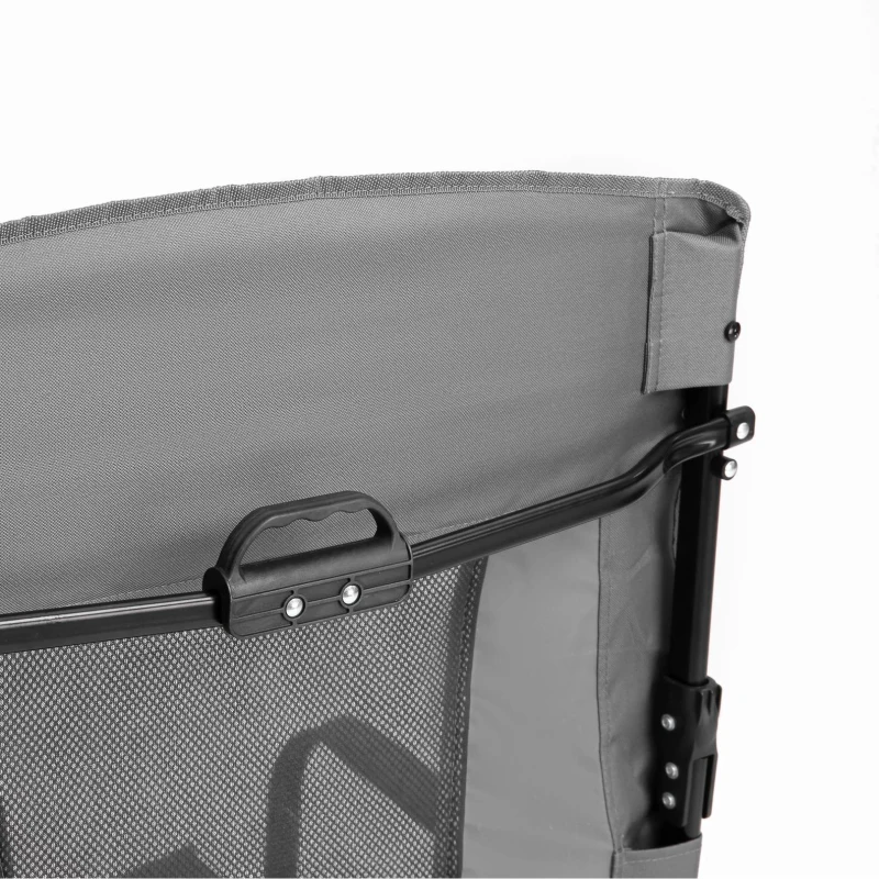Camping Director's Chair with Side Table and Pocket, Steel Frame, Heavy Duty Oversized Portable Folding Chair, 25" L x 27.5" W x 43.5" H, Gray