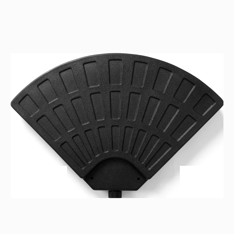 Plastic Umbrella Base with 4 Detachable Weight Plates, Fillable with Water or Sand for Stable Support, 26.5" L x 18.5" W x 3" H, Black