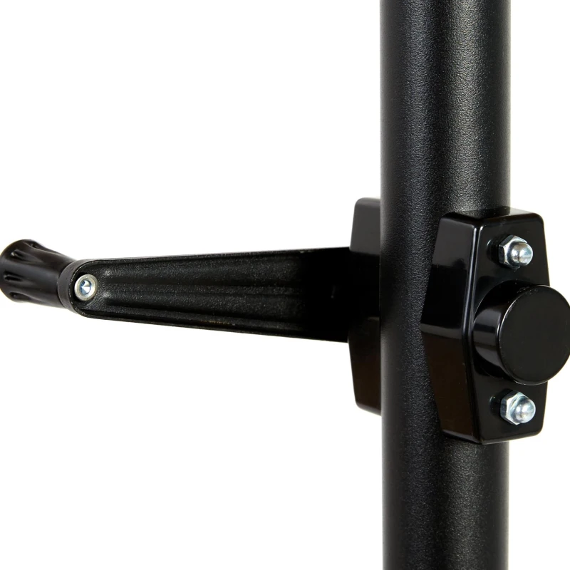 9ft Outdoor Patio Umbrella with Push Button Tilt and Crank, 6 Steel Ribs, Market Umbrella for Pool, Garden, 104" L x 104" W x 98.5" H, Khaki