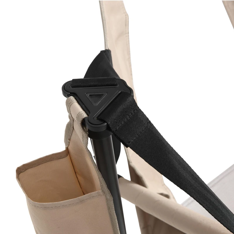 Hammock Camping Chair with Adjustable Back, Pillow, Folding Portable Rocking Chair with Cup Holder, Carry Bag, 38" L x 35" W x 42" H, Khaki