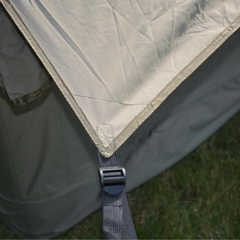 Inflatable Camping Tent with Stove Jack, Easy Setup, Waterproof and Windproof Glamping Tent for 4-6 Persons, 118" L x 82.5" W x 79" H, Army Green