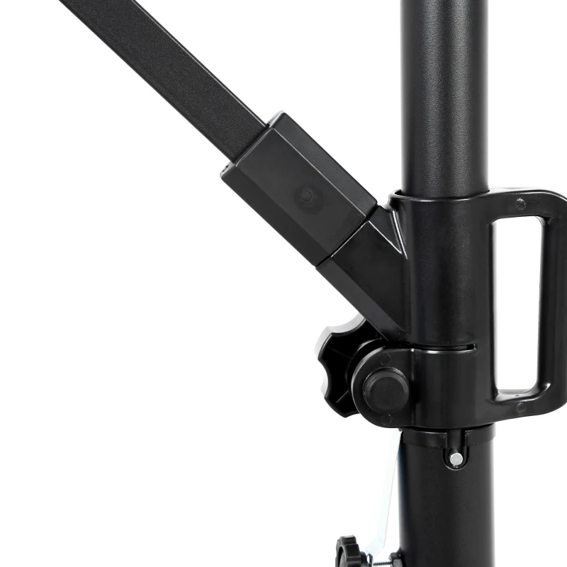 10ft Offset Hanging Market Patio Umbrella with Easy Tilt Adjustment, Polyester Shade, 8 Steel Ribs, 116" L x 116" W x 98.5" H, Navy Blue